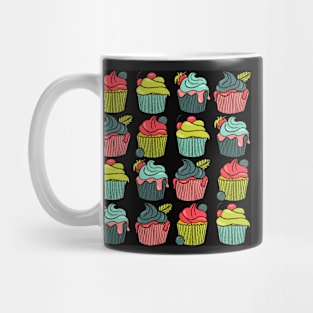 Cupcakes pattern black Mug